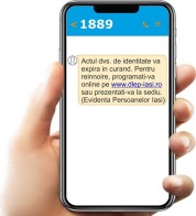 ALERTĂ de IDENTITATE - notificare prin SMS de expirare a actului de identitate#1